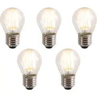 LUEDD Set van 5 E27 dimbare LED lamp P45 4W 330 lm 2100K