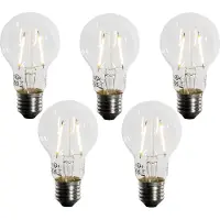 LUEDD Set van 5 E27 LED lamp A60 schemersensor 2,5W 250 lm 2200K