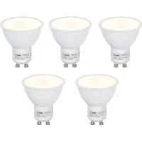 LUEDD Set van 5 GU10 LED lampen met schemersensor 5W 380lm 2700K