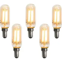 LUEDD Set van 5 E14 dimbare LED lampen goud T25 4W 300 lm 2200K