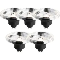 LUEDD Set van 5 GU10 dimbare LED lamp 111mm 10,5W 770lm 3000K