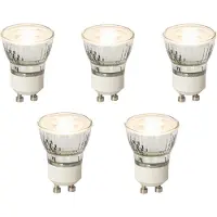 LUEDD Set van 5 GU10 dimbare LED lampen 35mm 3W 220 lm 2700K