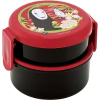 Skater Ghibli - Spirited Away: De reis van Chihiro - Lunchbox met Twee Lagen in Ronde vorm Zonder Gezicht Donkerrood