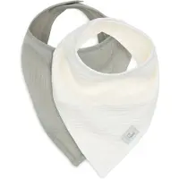 Jollein Baby Slab Bandana - Hydrofiel - Slabbetjes Baby - 2 Stuks - Olive Green/Oatmeal