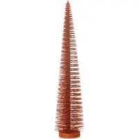 J-Line Kerstboom decoratief glitter plastiek koper medium