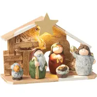 J-Line Kerststal led porselein mix medium