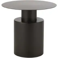 J-Line Bijzettafel rond metaal zwart