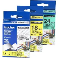 Brother TZe-145 - 8m wit op transparant /gelamineerd tape / 18mm (origineel)