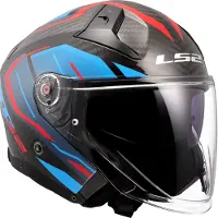 LS2 OF603 Infinity II Carbon Urus, integraalhelm ,zwart/blauw/rood ,XL
