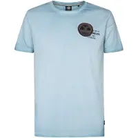Petrol Industries Shirt 'Ponce' lichtblauw / taupe / wijnrood / zwart