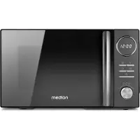 Medion 3-in-1 magnetron met grill- en heteluchtfunctie (23 liter, 900 watt, 1.000 watt grill, 1.680 watt hetelucht, 10 automatische programma's, ontdooifunctie, display, MD11493) zwart