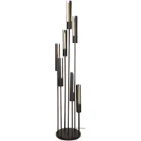 AnLi Style Vloerlamp 7L getrapt tube (Zwart, 35x186x35cm)