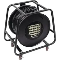 Omnitronic Multicore-kabelhaspel, 24 ingangen/4 uitgangen, XLR, 30 meter