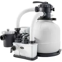 Intex Qx2100 Treatment Plant Sand Filter With Saline Chlorination Krystal Clear 7g/h 32000 L Zilver