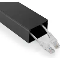 Nedis aluminium kabelgoot met cover en zelfklevende plakstrip - 110 x 6 cm / zwart