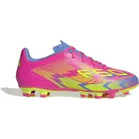 Adidas F50 Club Gras / Kunstgras Voetbalschoenen (MG) Roze Neongeel Blauw