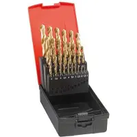 Format Spiraalborenset DIN338 HSS geslepen TiN type N 1-5,9mm