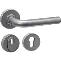 Intersteel Achterdeurbeslagset Luzern Rond Rvs Getrommeld