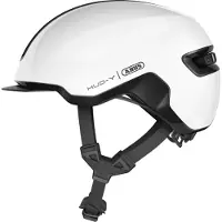 ABUS Fietshelm HUD-Y shiny white L - 57-61 cm - wit - Geschikt voor gebruik op elektrische fietsen - stadsfietsen - 330 g