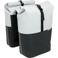 New Looxs Nyborg Double - Dubbele Fietstas - Geschikt voor Electrische Fietsen - Waterdicht Polyester - 34 Liter - Zwart & Donker Grijs