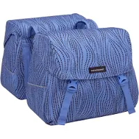 New Looxs Alma Joli Double - Dubbele Fietstas - Geschikt voor elke Bagagedrager - Ook voor Elektrische Fietsen - Ruim, Stevig en Vormvast - 37 L - Blauw