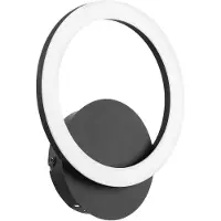 Eglo connect.z Parrapos-Z Smart Wandlamp - 24 cm - Zwart/Wit - Instelbaar wit licht - Dimbaar - Zigbee
