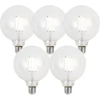 Luumr Set van 5 slimme E27 dimbare LED lampen G125 helder 7W 806 lm 2700-6500K Zigbee