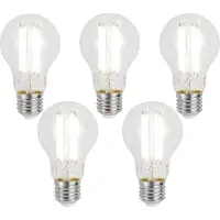 Luumr Set van 5 slimme E27 dimbare LED lampen A60 helder 7W 806 lm 2700-6500K Zigbee