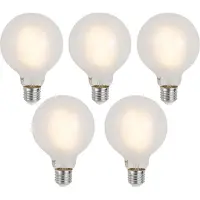 Luumr Set van 5 Smart E27 dimbare LED lampen G95 mat 7W 806 lm 2700-6500K