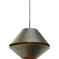 QAZQA Hanglamp zwart met dubbele velours lampenkap groen met gouden binnenkant - Combi 1