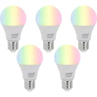 Luumr Set van 5 E27 dimbare LED lampen A60 opaal 9W 806 lm 2700-6500K