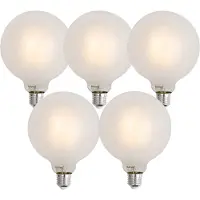 Luumr Set van 5 Slimme E27 Dimbare LED Lampen G125 Mat 7W 806lm 2700-6500K