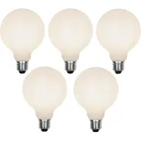 LUEDD Set van 5 E27 3-staps dimbare LED lamp G95 mat glas 5W 550 lm 2700K
