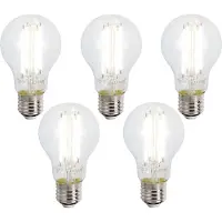 Luumr Set van 5 slimme E27 dimbare LED lampen A60 helder 7W 806 lm 2700-6500K