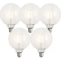Luumr Set van 5 Smart E27 dimbare LED lampen G125 helder 7W 806 lm 2700-6500K