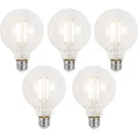Luumr Set van 5 Smart E27 dimbare LED lampen G95 helder 7W 806 lm 2700-6500K Zigbee