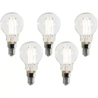 Luumr Set van 5 slimme E14 LED lampen P45 helder 4.2W 470 lm 2700-6500K