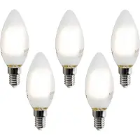 Luumr Set van 5 slimme E14 LED lampen C35 mat 4.2W 470 lm 2700-6500K