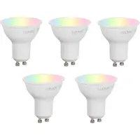 Luumr Set van 5 Smart GU10 50mm dimbare LED lampen opaal 4.7W 400 lm 2700-6500K