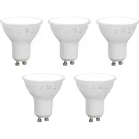 Luumr Set van 5 Smart GU10 50mm dimbare LED lampen opaal 7W 630 lm 4000K
