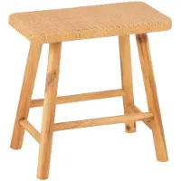 Jline Stool rectangular cane/fir wood natural