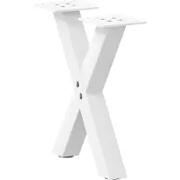 vidaXL Salontafelpoten 2 st X-vormig 30x(30-31) cm staal wit