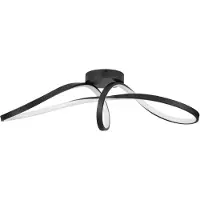 Eglo Slimme plafondlamp Connect Calarossa-Z, dimbaar, zwart, Woon-/ Eetkamer, Aluminium, Modern, Slimme plafondlamp
