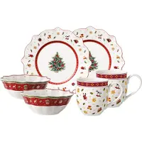 Villeroy & Boch Toy's Delight Ontbijtset Pak Van 6 Wit - Kerstmok Porselein White - 14-8585-7282