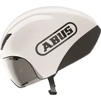 ABUS Fietshelm GAMECHANGER TT 1.1 shiny white L - 57-61 cm - wit - Geschikt voor gebruik op tijdritfietsen - 390 g
