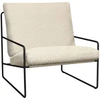 Ferm Living Tuinstoel Desert 1-Seater Pure Bouclé Black / Off-White