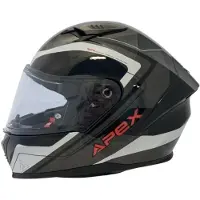 Apex FI100 Valencia Zwart Grijs Rood Integraalhelm Maat M
