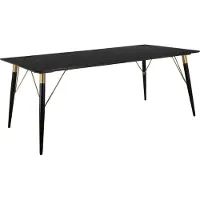 DOMUS Amagi-Eettafel - 200 cm - Zwart/Goud