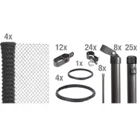 Alberts Draadgaasafrastering Hoogte: 80 - 200 cm, totale lengte: 15 - 100 m, voor plaatsing in beton (set)