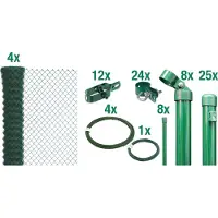 Alberts Draadgaasafrastering Hoogte: 80 - 200 cm, totale lengte: 15 - 100 m, voor plaatsing in beton (set)